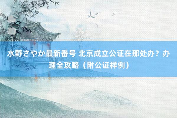 水野さやか最新番号 北京成立公证在那处办？办理全攻略（附公证样例）