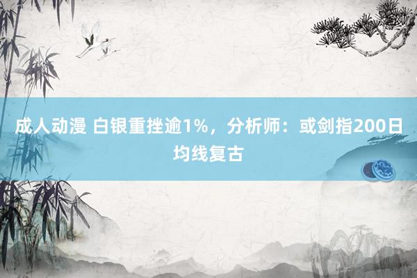 成人动漫 白银重挫逾1%，分析师：或剑指200日均线复古