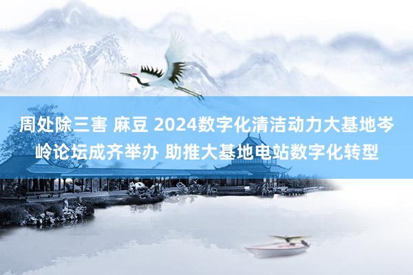 周处除三害 麻豆 2024数字化清洁动力大基地岑岭论坛成齐举办 助推大基地电站数字化转型